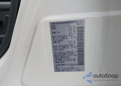 2017 Nissan Pathfinder Sl из США, поврежденный, VIN 5N1DR2MM9HC659006